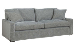 Tatum Mineral 87 Inch "Quick Ship" Slipcovered Sofa