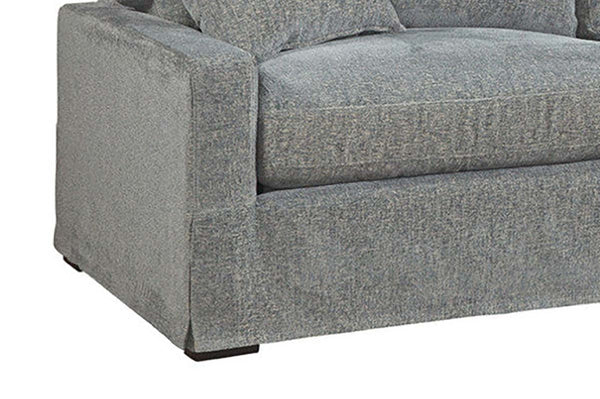 Tatum Mineral 87 Inch "Quick Ship" Slipcovered Sofa