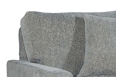 Tatum Mineral Slipcovered **SWIVEL** "Quick Ship" Track Arm Fabric Armchair