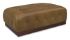 Image of Taylor 54 Inch Long Leather Tufted Coffee Table Ottoman