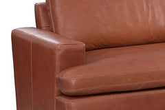 Ted Saddle 97 Inch "Quick Ship" Modern Top Grain Leather Lounge Sofa