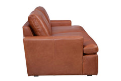 Ted Saddle 97 Inch "Quick Ship" Modern Top Grain Leather Lounge Sofa