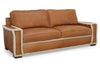 Image of Telluride 90 Inch Traditional Two Cushion Shearling Leather Sofa