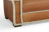 Image of Telluride 90 Inch Traditional Two Cushion Shearling Leather Sofa