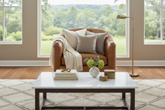 Theodore Leather Tufted Swivel Accent Chair