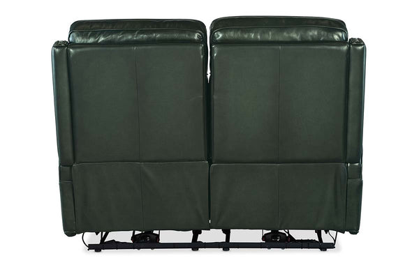 Theron Portal "Quick Ship" ZERO GRAVITY Wall hugger Power Leather Reclining Loveseat