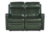 Image of Theron Portal "Quick Ship" ZERO GRAVITY Wall hugger Power Leather Reclining Loveseat