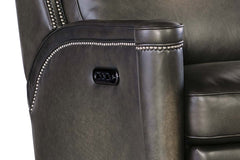 Theron Castle Leather "Quick Ship" Wall Hugger 2-Way Power Recliner