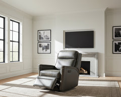 Theron Castle Leather "Quick Ship" Wall Hugger 2-Way Power Recliner