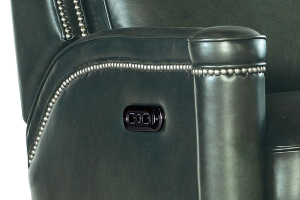 Theron Portal Leather "Quick Ship" Wall Hugger 2-Way Power Recliner