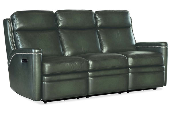 Theron Portal 79" Inch "Quick Ship" ZERO GRAVITY Wall Hugger Power Leather Reclining Sofa