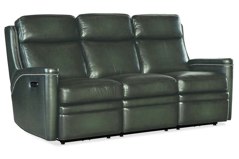 Theron Portal 79" Inch "Quick Ship" ZERO GRAVITY Wall Hugger Power Leather Reclining Sofa