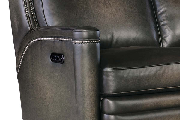 Theron Castle 79" Inch "Quick Ship" ZERO GRAVITY Wall Hugger Power Leather Reclining Sofa