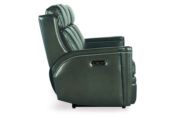 Theron Portal 79" Inch "Quick Ship" ZERO GRAVITY Wall Hugger Power Leather Reclining Sofa