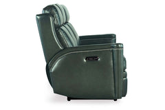 Theron Portal 79 Inch "Quick Ship" ZERO GRAVITY Wall Hugger Power Leather Reclining Sofa