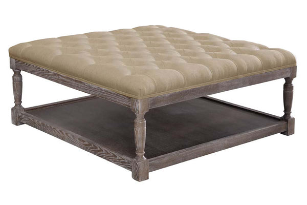 Fergus "Quick Ship" 42 Inch Square Tufted Top Ottoman