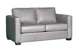 Townsend Two Cushion Track Arm Leather Loveseat