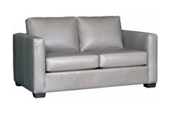 Townsend Two Cushion Track Arm Leather Loveseat