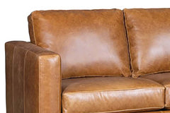 Townsend 91 Inch Timeless Track Arm Leather Sofa