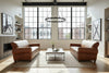 Image of Tribeca XL 93 Inch Rustic Leather Rolled Tight Back Cigar Sofa - Embrace The Finest In Comfort And Quality