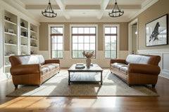 Tribeca XL 96 Inch Rustic Leather Rolled Tight Back Cigar Sofa - Embrace The Finest In Comfort And Quality