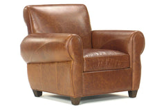 Tribeca Rustic Tight Back Leather Club Chair