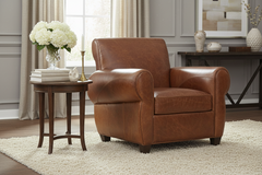 Tribeca Rustic Tight Back Leather Club Chair