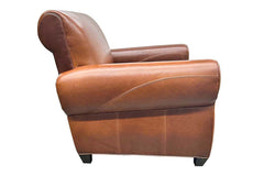 Tribeca Rustic Tight Back Leather Club Chair