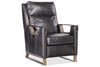 Image of Troy Graphite POWER Leather "Quick Ship" Small Scale Modern Recliner
