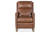 Image of Troy Taupe POWER Leather "Quick Ship" Small Scale Modern Recliner
