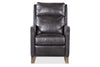 Image of Troy Graphite POWER Leather "Quick Ship" Small Scale Modern Recliner