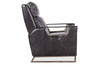 Image of Troy Graphite POWER Leather "Quick Ship" Small Scale Modern Recliner