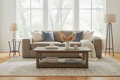 Aria 97 Inch "Quick Ship" Fabric Upholstered 2 Cushion Sofa