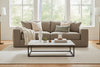 Aria 97 Inch "Quick Ship" Fabric Upholstered 2 Cushion Sofa