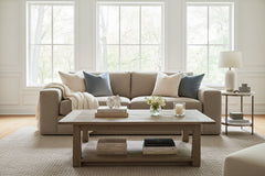 Aria 97 Inch "Quick Ship" Fabric Upholstered 2 Cushion Sofa