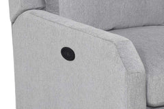 Vale Transitional Power Fabric Recliner Chair With Inset Track Arms