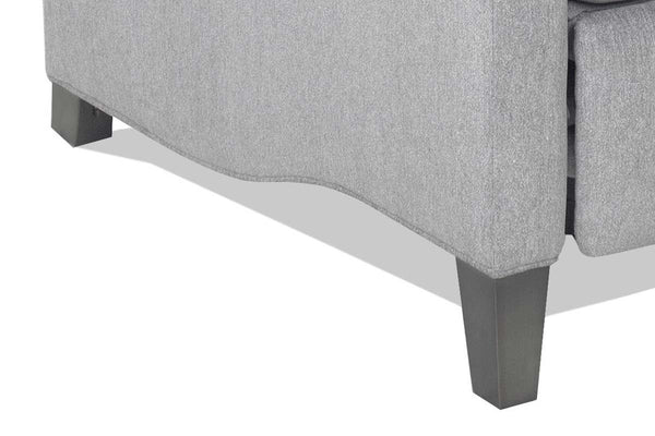 Vale Transitional Power Fabric Recliner Chair With Inset Track Arms