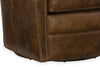 Image of Vander Castle "Quick Ship" Leather Swivel Accent Chair