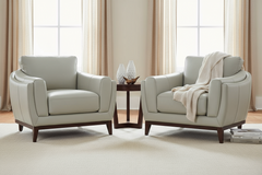 Verne Modern Leather Pillow Back Furniture Collection