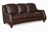 Image of Vernon 84 Inch English Arm Leather Sofa