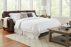 Vincent 90 Inch Square Track Arm Queen Pull Out Sleeper Sofa