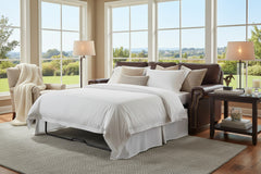 Vincent 90 Inch Square Track Arm Queen Pull Out Sleeper Sofa