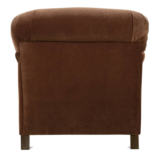Essie English Roll Arm Fabric Accent Chair