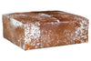 Image of Walker Hair On Hide 45" Inch Square Leather Ottoman