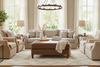 Ward 43 inch Square Contemporary Extra Large Leather Cocktail Ottoman
