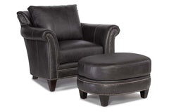Warren "Quick Ship" Traditional Leather Pillow Back Chair