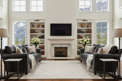 Warren 91 Inch "Quick Ship" Traditional Top Grain Leather Pillow Back Sofa