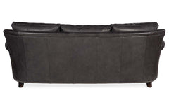Warren 91 Inch "Quick Ship" Traditional Top Grain Leather Pillow Back Sofa
