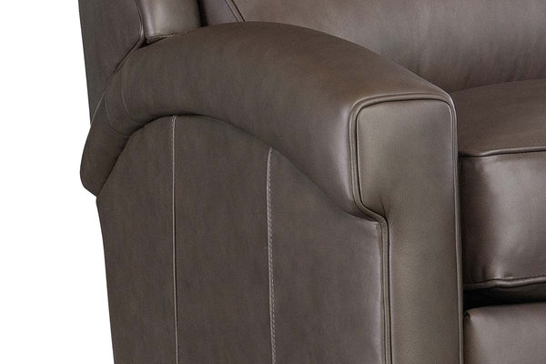 Weaver Tall Leather Bustle Pillow Back Recliner