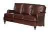 Image of Wesley 75 Inch Traditional English Arm Leather Sofa w/ Nailed Trim